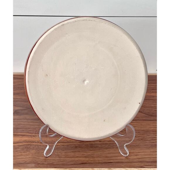 Vintage Large Round Handmade Ceramic Casserole Dish - Picture 5 of 10